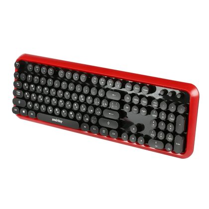 Комплект (клавиатура + мышь) Smartbuy SBC-620382AG-RK, беспроводной, мультимедийный, Радио(USB), черный/ красный (SBC-620382AG-RK)