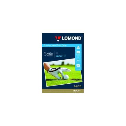 Фотобумага Lomond Premium Photo Paper Satin, микропористая, сатин, A4, 290 гр/ м2, 20л (1108200) для струйной печати
