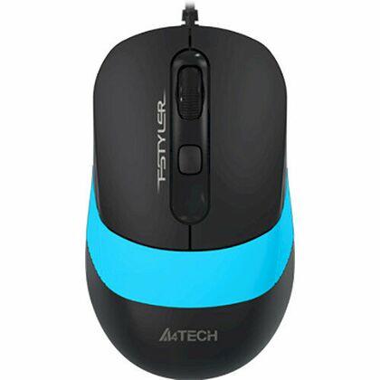 Мышь A4Tech Fstyler FM10 оптическая, проводная, USB, офисная, черный/ синий (FM10 BLUE)