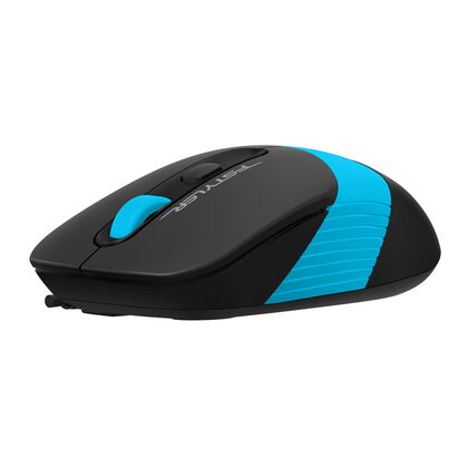 Мышь A4Tech Fstyler FM10 оптическая, проводная, USB, офисная, черный/ синий (FM10 BLUE)