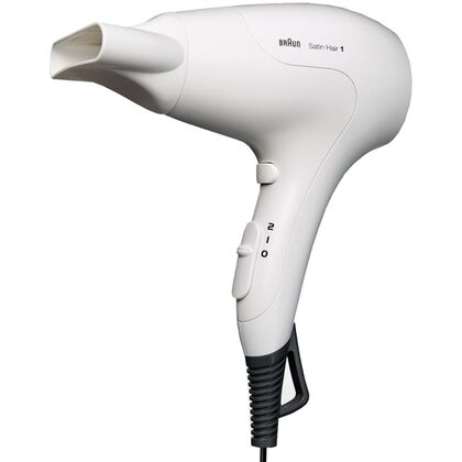 Фен Braun HD 180 белый (1800 Вт, режимов - 2, насадок - 2)