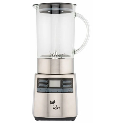 Блендер стационарный Kitfort КТ-1301 серебристый (1000 Вт, объем - 1800 мл, скоростей - 6)