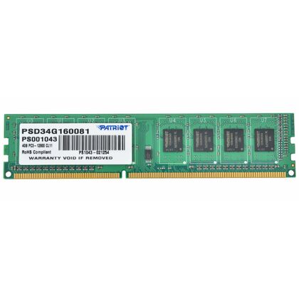 Модуль памяти DDR3-1600МГц 4Гб  Patriot Memory CL11 1.5 В (PSD34G160081)