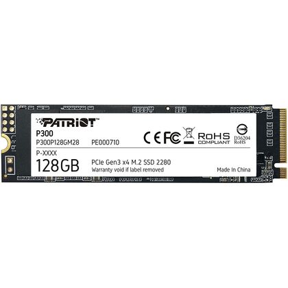 Твердотельный накопитель SSD 2280 M.2: 128 ГБ Patriot P300 TLC [Скорость чтения/ записи: 1600 МБ/ с/ 600 МБ/ с] P300P128GM28