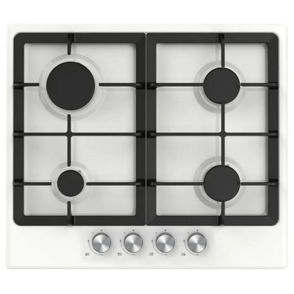 Газовая варочная панель Midea MG606W белый (конфорок -  4 шт,  панель - эмалированная сталь, ШхГ - 60x51 см)
