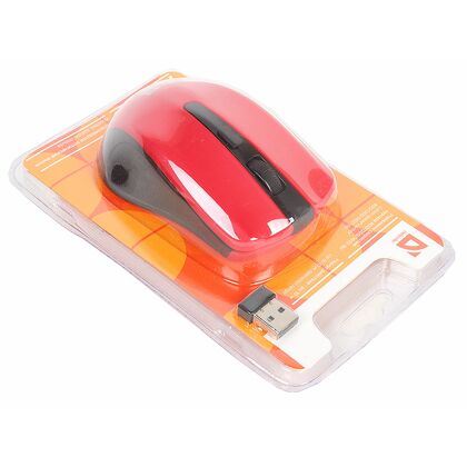 Мышь Defender Accura MM-935 оптическая, беспроводная, Радио USB, красный (52937)
