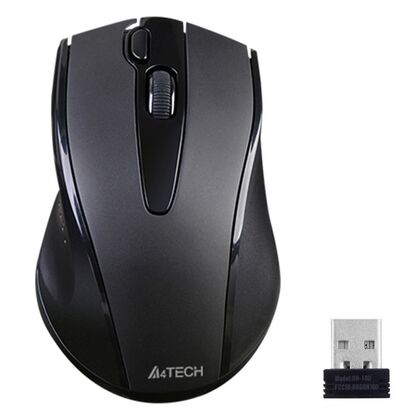 Мышь A4Tech G9-500FS оптическая, беспроводная, USB, офисная, бесшумный клик, черный (G9-500FS)