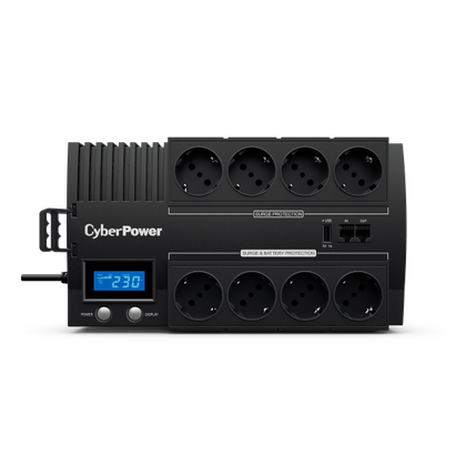 ИБП CyberPower BR700ELCD 700 ВА/ 420 Вт, 8*Schuko (Euro), AVR, USB ( Аккумулятор 12 V/ 9,0 Ah*1)
