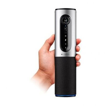 Web-камера Logitech CONNECT 2 Мп, с микрофоном, черный/ серебристый (960-001034)