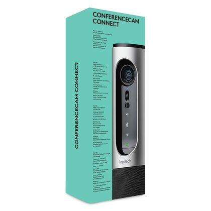 Web-камера Logitech CONNECT 2 Мп, с микрофоном, черный/ серебристый (960-001034)