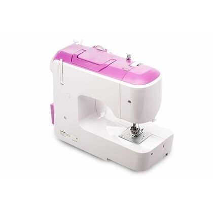 Швейная машина Comfort 210 белый-розовый (электромеханическая, челнок - вертикальный, швейных операций - 15, петля - полуавтомат)