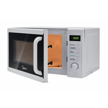 Микроволновая печь соло Midea AM820CUK-W серебристый (20 л, 800 Вт, управление - электронное)