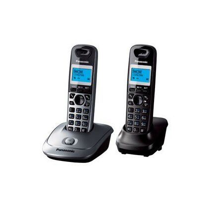 Телефон DECT Panasonic KX-TG2512 (в компл.:2шт) титан