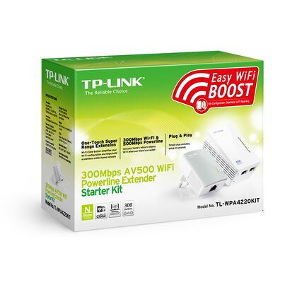 PowerLine Адаптер:TP-Link (2х10/ 100 Мбит/ с) TL-WPA4220KIT