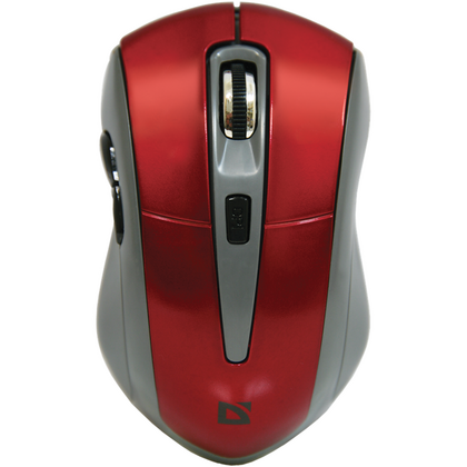 Мышь Defender Accura MM-965 оптическая, беспроводная, Радио USB, офисная, красный (52966)