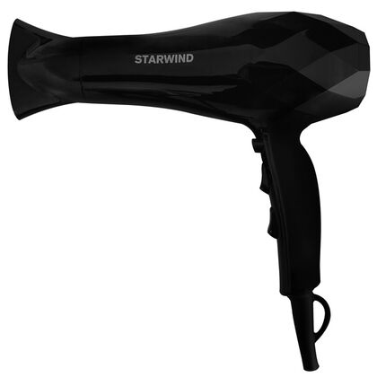 Фен Starwind SHP6103 черный (2200 Вт, режимов - 5, вид: полноразмерный, насадок - 1)