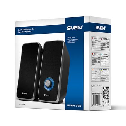 Акустическая система Sven 2.0 SVEN 325 6W, USB, черный (SV-014643)