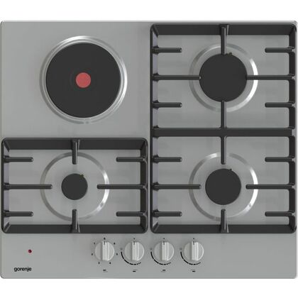 Комбинированная варочная панель Gorenje GE681X серебристый ( конфорок -  4 шт,  панель - нержавеющая сталь, 60х52 см)