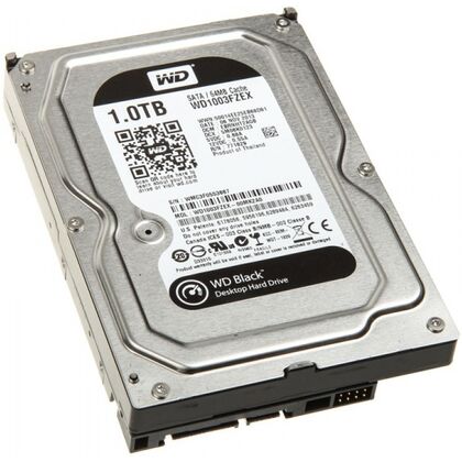 Купить Жесткий диск HDD 3.5" SATA: 1000 Гб WD Black [7200 rpm, 64 Мб, Sata 3 (6 Gbit/ s)] WD1003FZEX в Симферополе, Севастополе, Крыму