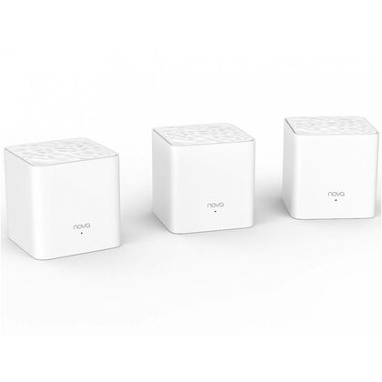 Wi-Fi Mesh система: Tenda nova MW3-3 (2.4+5 ГГц, 1хWAN, 2х10/ 100 Мбит/ с, 5 ГГц 867 Мбит/ с, 2,4 ГГц 300 Мбит/ с)