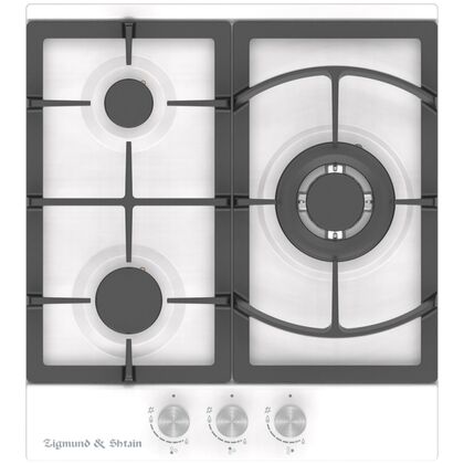 Газовая варочная панель Zigmund & Shtain G 14.4 W белый ( конфорок -  3 шт,  панель - эмалированная сталь, 46х51 см) Газовая варочная панель Zigmund & Shtain G 14.4 W белый ( конфорок -  3 шт,  панель - эмалированная сталь, 46х51 см)