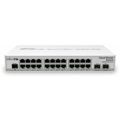 Управляемый коммутатор 24 порта: Mikrotik CRS326-24G-2S+IN (24х10/ 100/ 1000 Мбит/ с,2хSFP+) 2 уровня