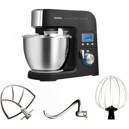 Миксер стационарный CENTEK CT-1138 черный (1500 Вт; скоростей - 8; обьем - 5.5 л; насадок - 3)