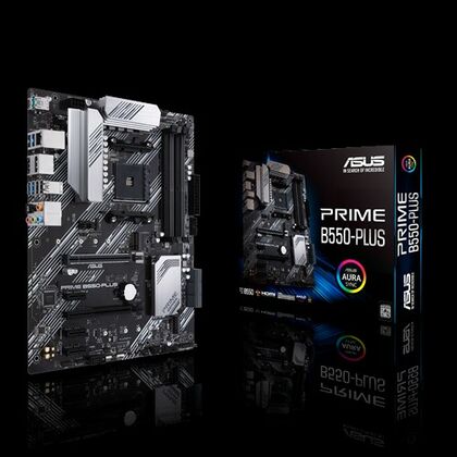 Материнская плата Asus sAM4: PRIME B550-PLUS [AMD B550, 4*DDR4, 2*PCIEx16, 1*PCIEx1, 6*Sata3, 6 портов*USB3, DisplayPort, HDMI, ATX]