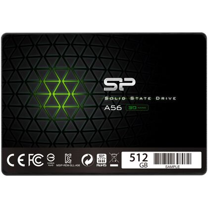Твердотельный накопитель SSD 2.5" SATA: 512 ГБ SiliconPower A56 SP512GBSS3A56A25