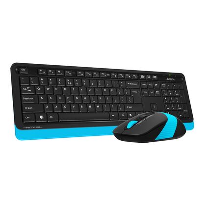 Комплект (клавиатура +мышь) A4Tech Fstyler FG1010 беспроводной, мультимедийный, USB, черный/ синий (FG1010 BLUE)