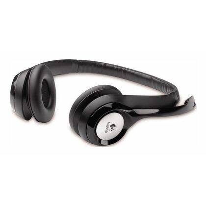 Наушники накладные Logitech H390 с микрофоном, для офиса, USB, черный (981-000406)