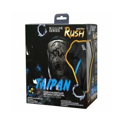 Наушники полноразмерные Smartbuy Rush TAIPAN с микрофоном, игровые, USB, черный/ синий (SBHG-3000)