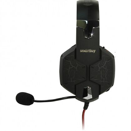 Наушники полноразмерные Smartbuy Rush TAIPAN с микрофоном, игровые, USB,  черный/ красный (SBHG-3200)