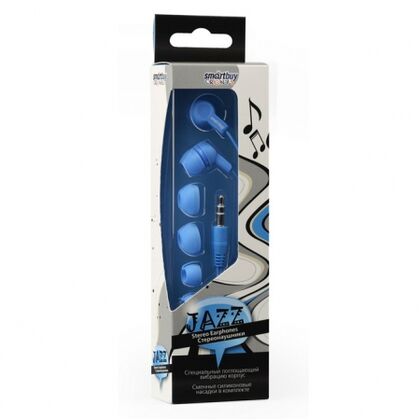 Наушники Smartbuy JAZZ без микрофона, mini jack 3.5 mm, синий (SBE-770)