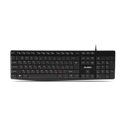 Клавиатура Sven KB-S305, проводная, классическая, USB, черный (SV-018801)