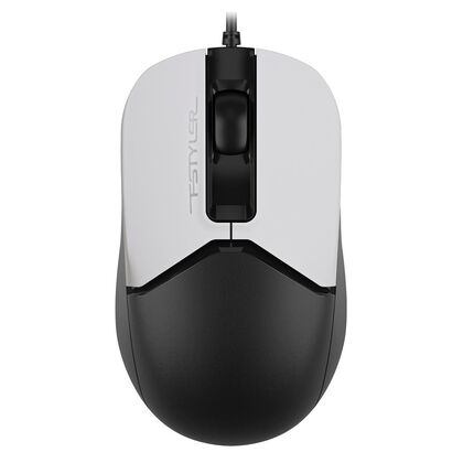 Мышь A4Tech FM12S Panda оптическая, проводная, USB, офисная, бело-черная (FM12)