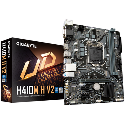 Материнская плата Gigabyte LGA1200: H410M H V2 [H410, 2*DDR4, 1*PCIEx16, 2*PCIEx1, 4*Sata3, 1*M.2, 2 порта*USB3, D-Sub, HDMI, microATX]