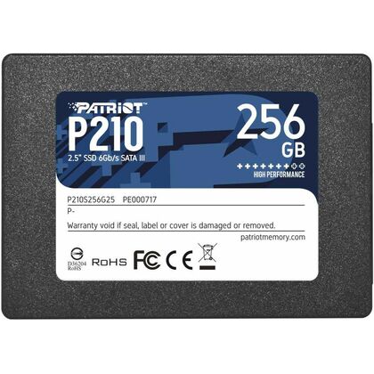 Твердотельный накопитель SSD 2.5" SATA: 256 ГБ PatriotTLC [Скорость чтения/ записи: 500 МБ/ с/ 400 МБ/ с] P210S256G25