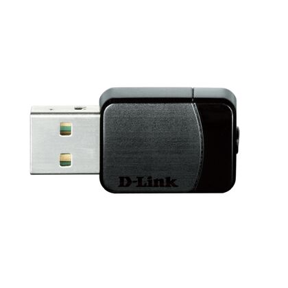 Адаптер Wi-Fi: D-Link DWA-171 (USB 2.0, 2,4 ГГц+5 ГГц до 433 Мбит/ с)