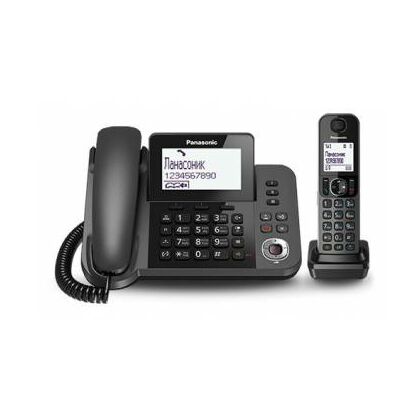 Телефон DECT Panasonic KX-TGF320RU (автооветчик АОН; +радио трубка) черный металлик