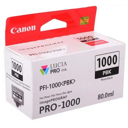 Картридж Canon PFI-1000PBK Photo Black 80мл (imagePROGRAF PRO-1000)