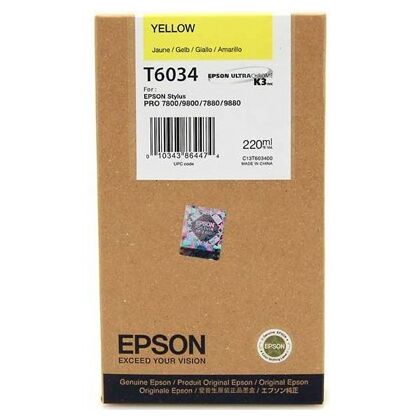 Картридж Epson C13T603400 Yellow (Stylus7800/ 7880/ 9800/ 9880)
