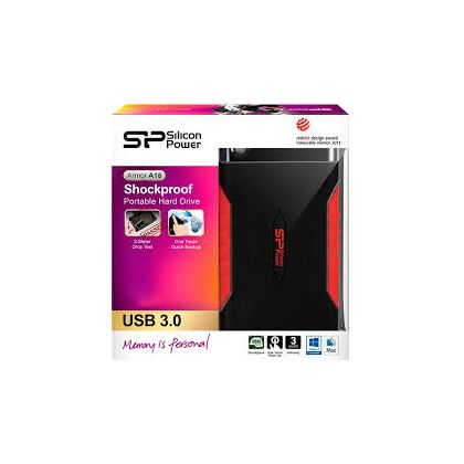 Внешний жесткий диск HDD 2.5" 1Tb SiliconPower A15 USB 3.0 Черный с красным (SP010TBPHDA15S3L)