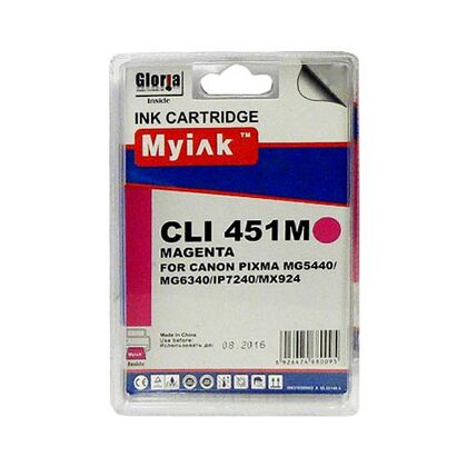 Картридж Canon CLI-451XLM Magenta 12ml, Dye MyInk (PIXMA iP7240/ MG6340/ 5440/ 7140)