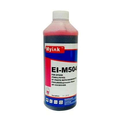 Чернила EPSON (T0813/ T0823/ T0803) St Photo T10/ T50/ P50/ R200/ R270/ RX590 (1л, magenta, Dye) EI-M504 MyInk