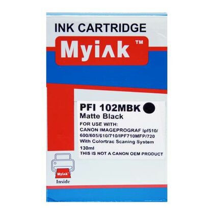 Картридж Canon PFI-102MBK Matte Black MyInk (IPF510/ IPF605/ IPF610/ IPF650/ IPF655/ IPF710/ IPF750/ IPF755/ IPF760/ IPF765)