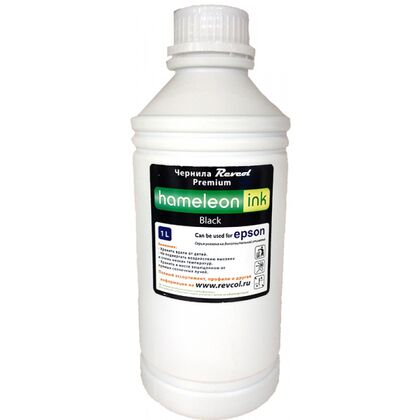 Чернила EPSON серия L, hameleon, L800/ L100/ L210/ L300/ L550 Black, Dye, 1 л. Revcol