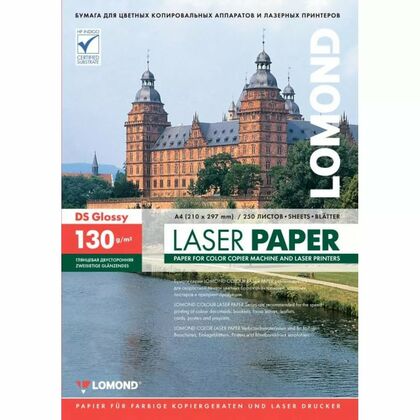 Фотобумага Lomond DS Glossy, двусторонняя, глянцевая, A4, (210х297 мм) 130 гр/ м2, 250л (0310141) для лазерной печати