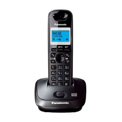 Телефон DECT Panasonic KX-TG2521 (автооветчик АОН) темно-серый/ металлик