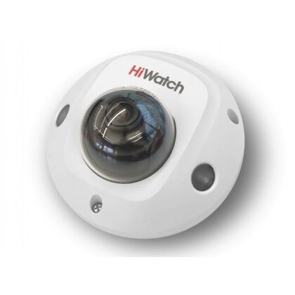 Видеокамера IP 2 Mp уличная HiWatch купольная, f: 2.8 мм, 1920*1080, ИК: 10 м, антивандальная, карта до 128 Gb, микрофон (DS-I259M(C) (2.8 mm))